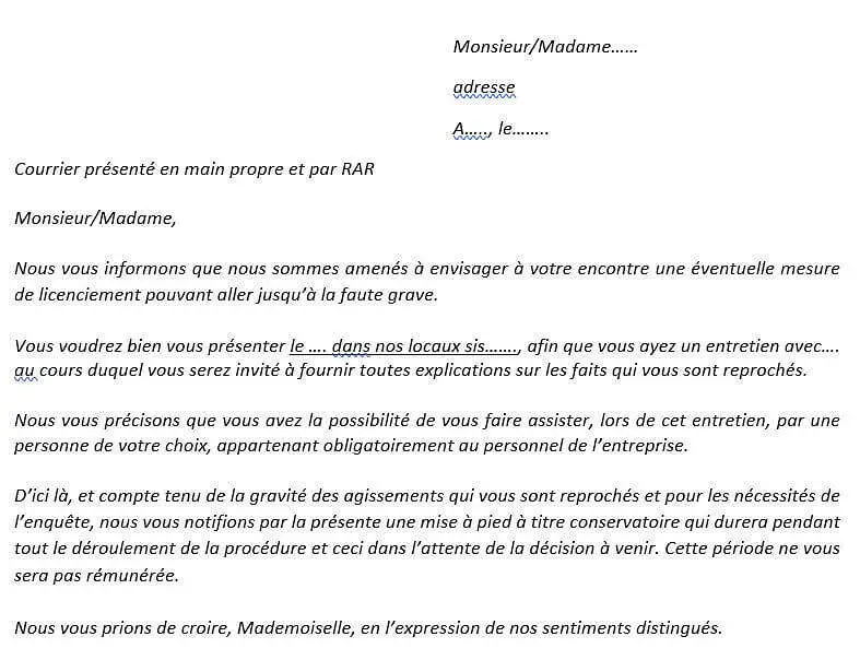 modele-lettre-mise-a-pied-conservatoire-exemple