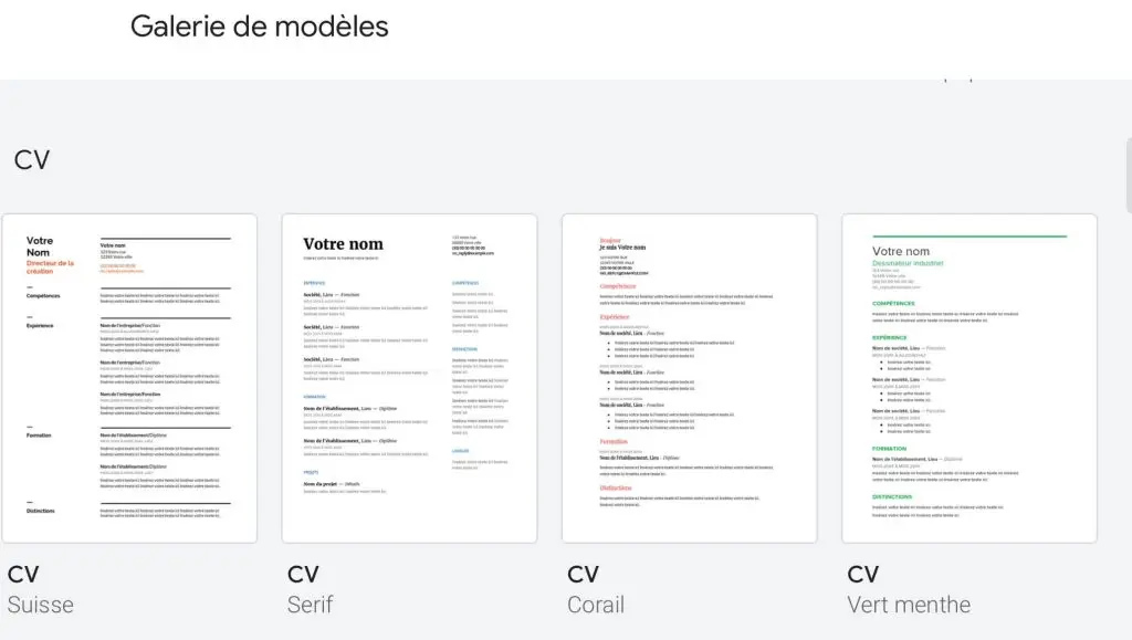 image de logiciel de cv google doc