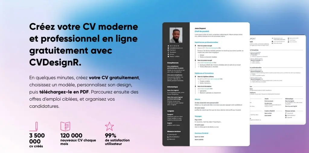 image du logiciel cv designer