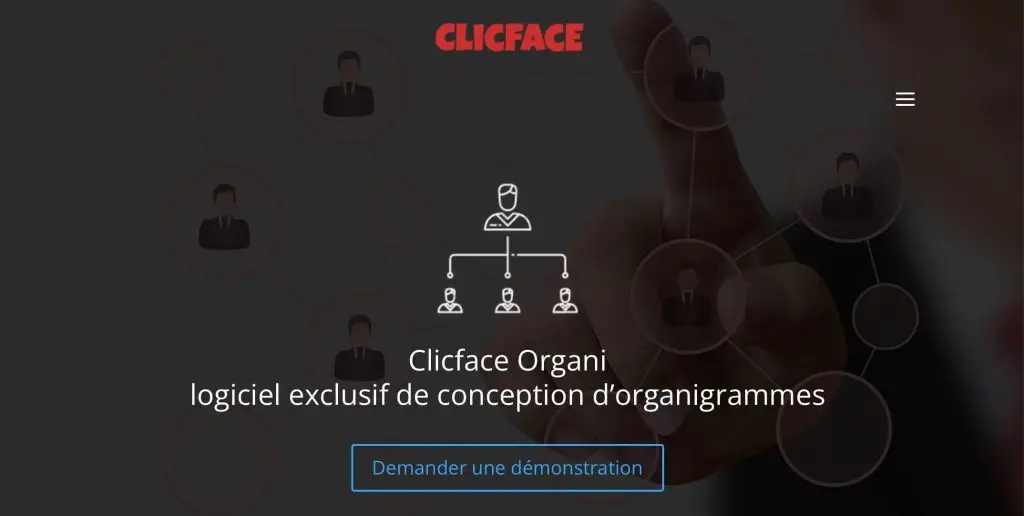 image du logiciel d'organigramme de clicface organi