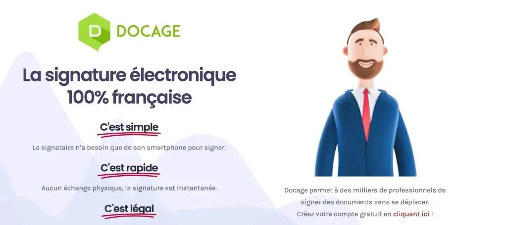 image du logiciel de signature électronique Docage