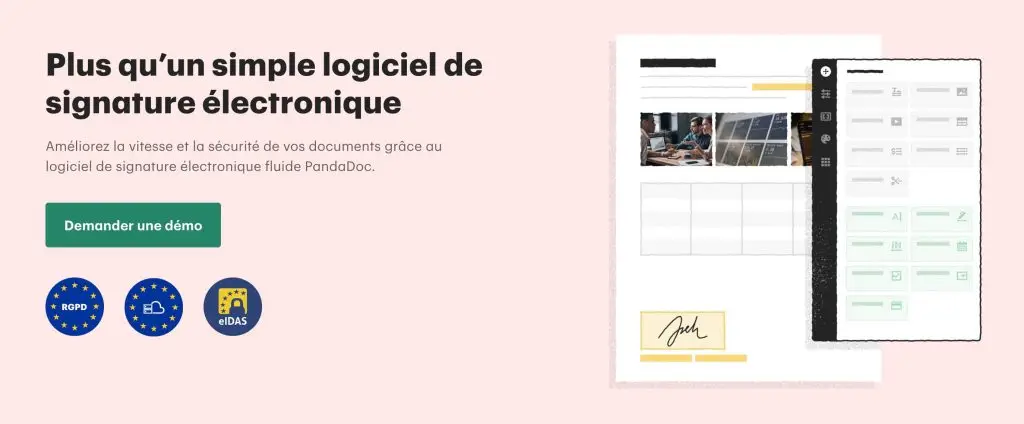 image du logiciel de signature électronique Pandadoc