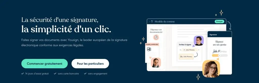 image du logiciel de signature électronique yousign