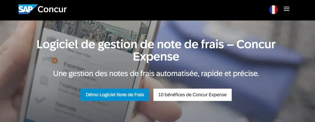 image du logiciel de gestion de note de frais Concur