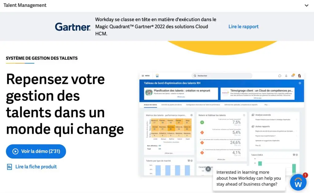 image du logiciel de talent management workday