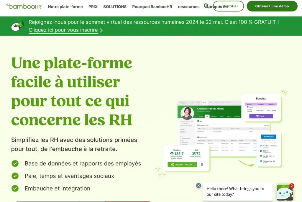 logiciel de gestion des talents Bamboo HR
