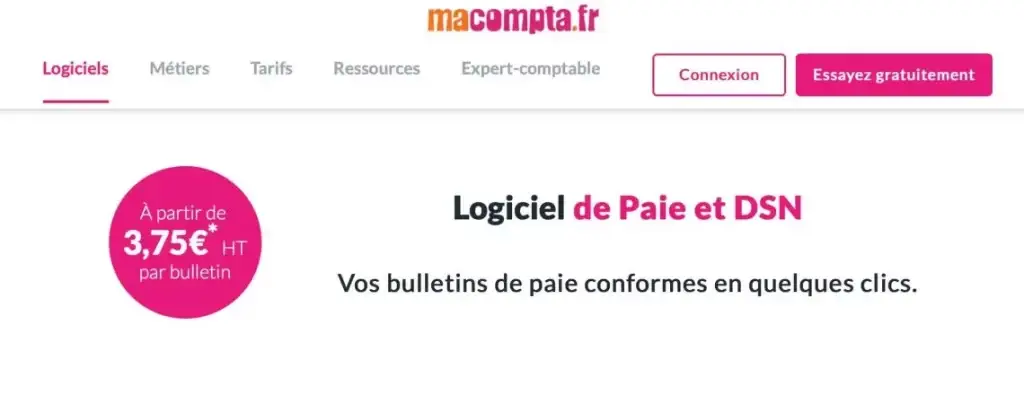 image du logiciel de paie gratuit ma compta.fr