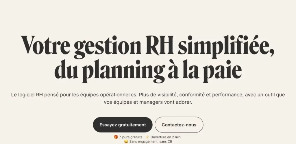 logiciel de planification Combo HR