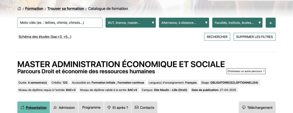 Image du Master RH en alternance de l'université de Lille