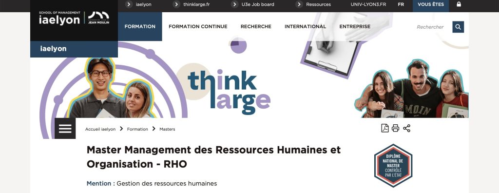 image du master rh en alternance de l'iae de Lyon