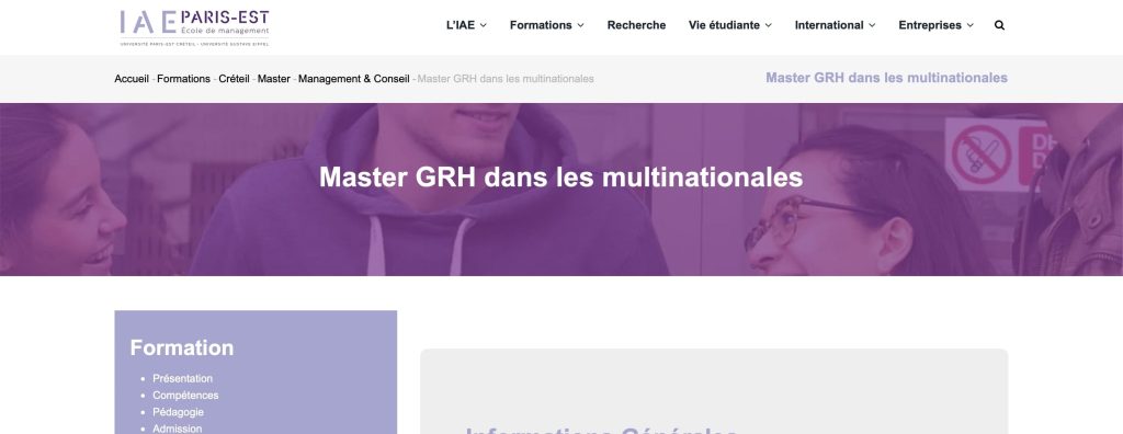 image du master RH en alternance de Paris Est