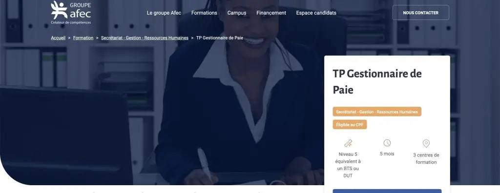 image de la formation gestionnaire de paie de L'AFEC