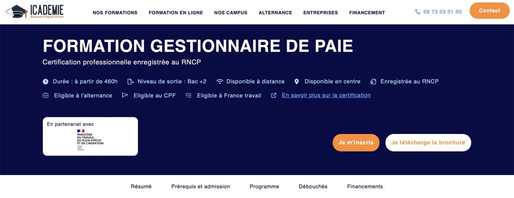 image de la formation de gestionnaire de paie à distance de Académie