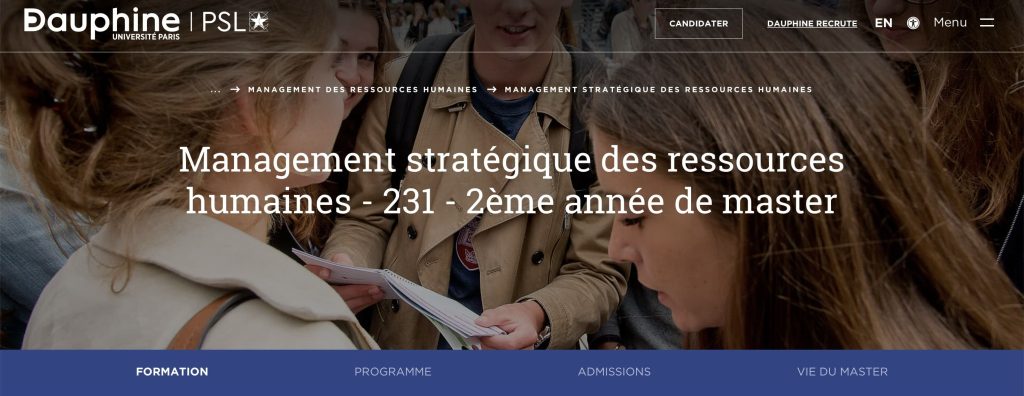 image de la formation rh de Paris Dauphine
