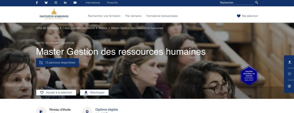 image de la formation rh de la Sorbonne