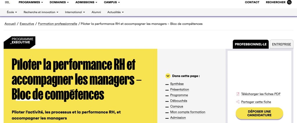 image de la formation rh en reconversion du CESI