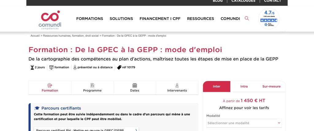 image de la formation rh pour reconversion de Comundi