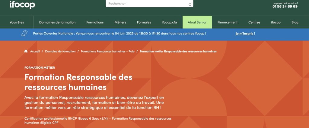 image de la formation RH pour reconversion de l'IFOCOP