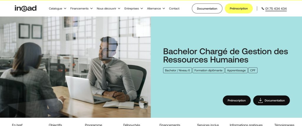 image de la formation rh pour reconversions de l'INEAD