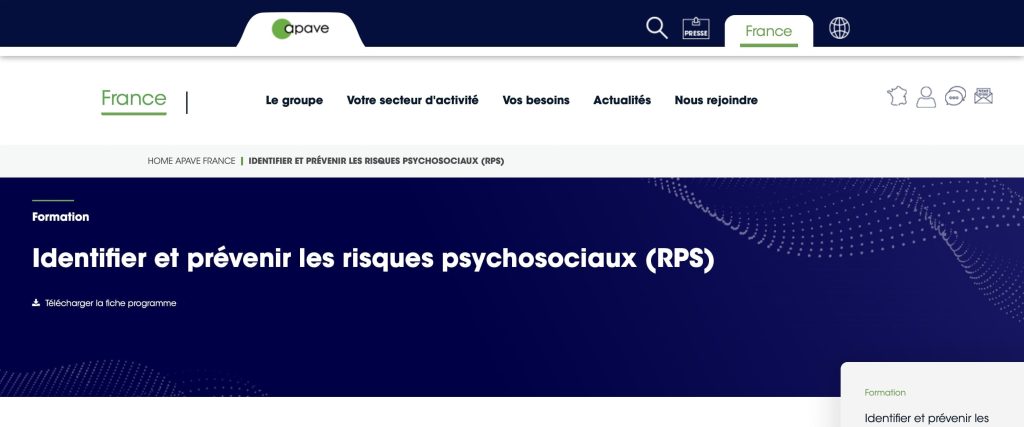 image de la formation RPS de l'APAVE