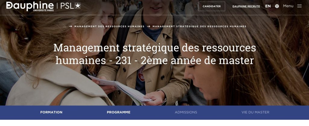 formation juriste de Dauphine