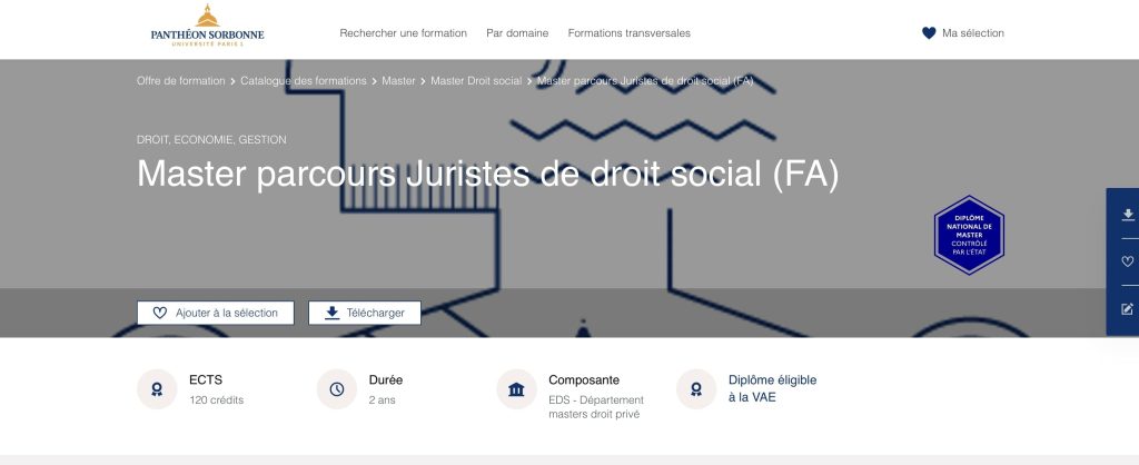 formation pour devenir juriste de La Sorbonne
