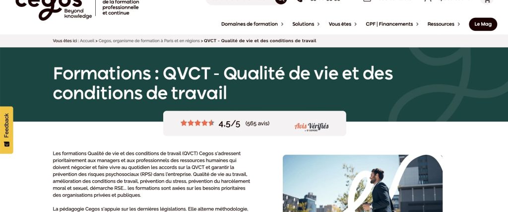 image de la formation QVT de Cegos