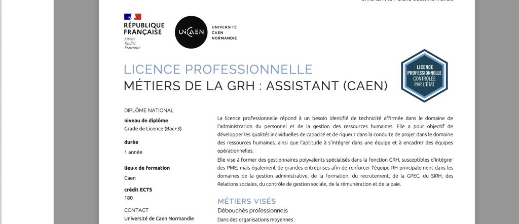 image de la formation rh en alternance de Caen