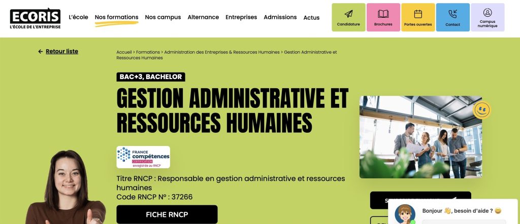 image de la formation rh en alternance d'ecoris