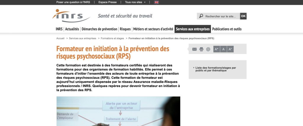 image de la formation RPS de l'INRS