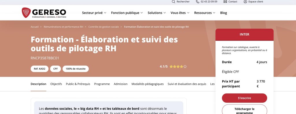 formation pour devenir rh de Gereso