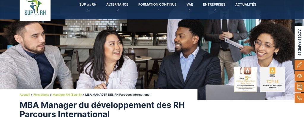 formation pour devenir rh sup des rh