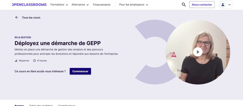 formation rh certifiante d'openclassrooms