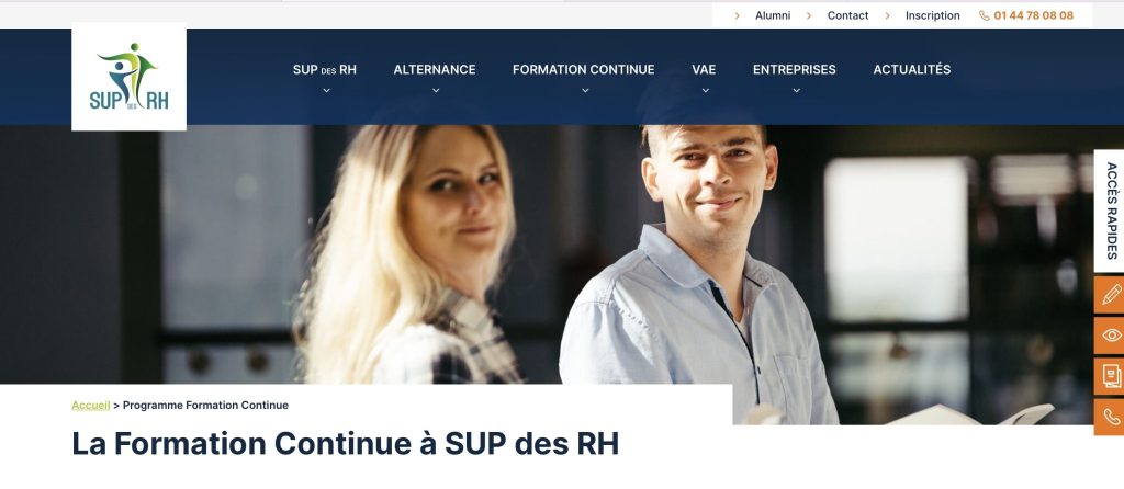 formation rh certifiante de Sup des RH