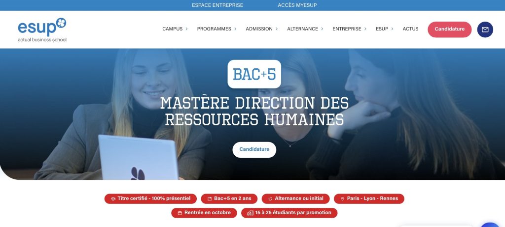 Formation pour devenir DRH ESUP