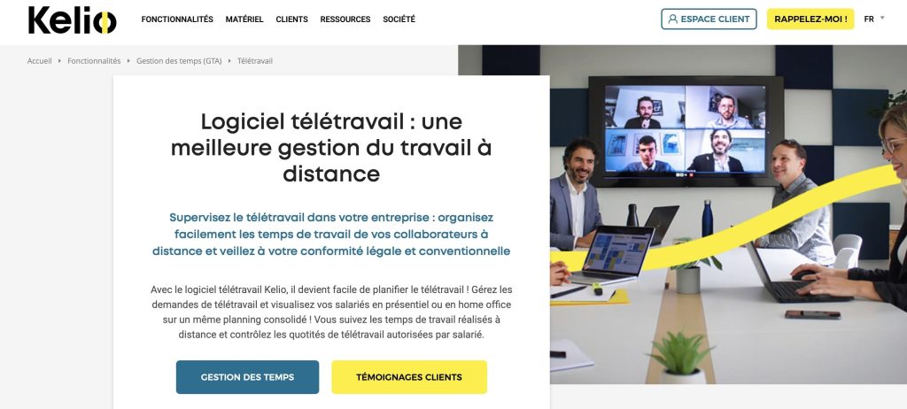 logiciel télétravail Kelio