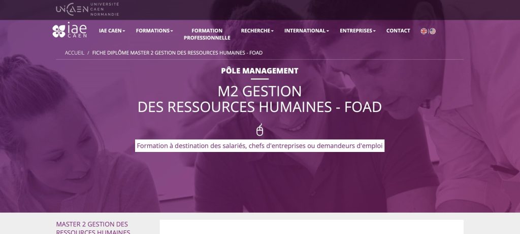 Master RH à distance IAE Caen