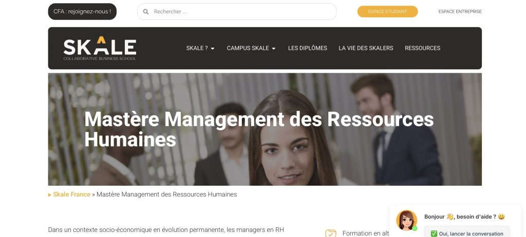 Formation pour devenir DRH de Skale