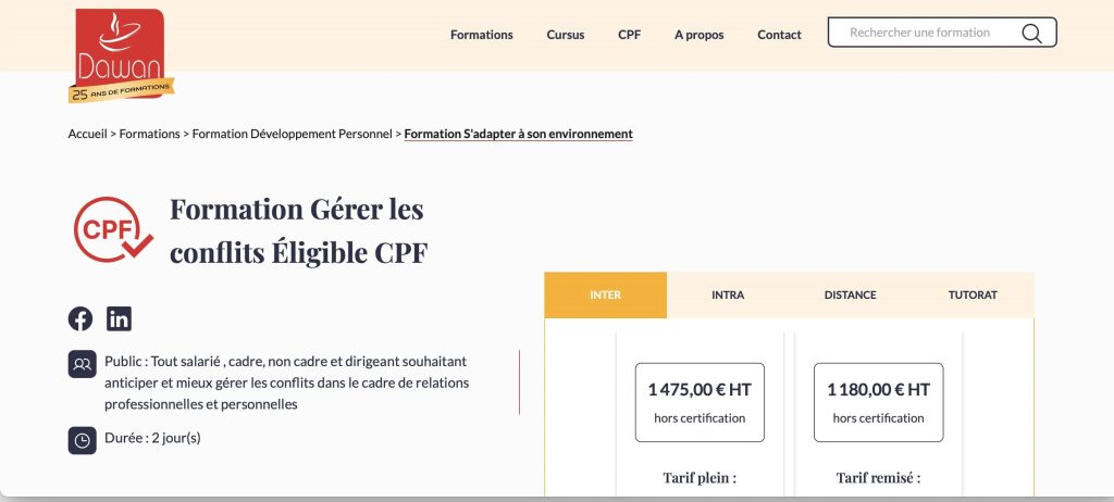 formation gestion des conflits dawan