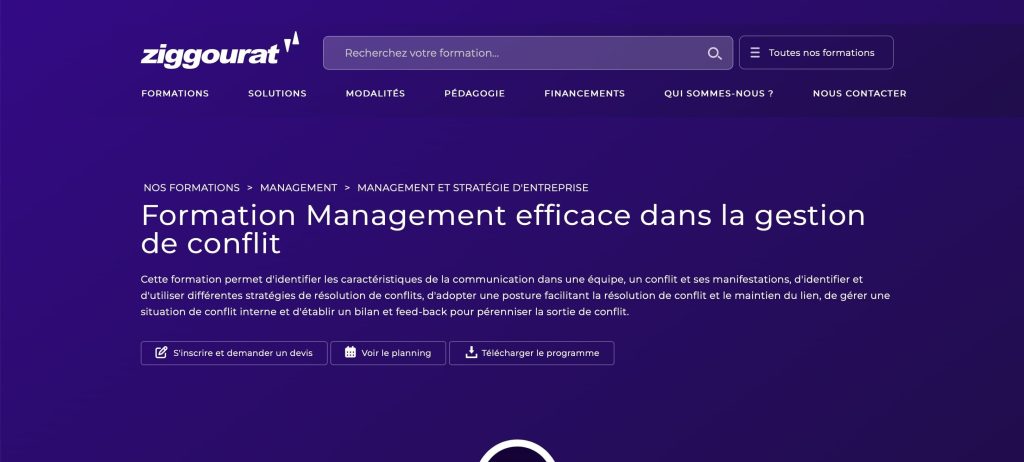 formation en gestion des conflits de Ziggourat