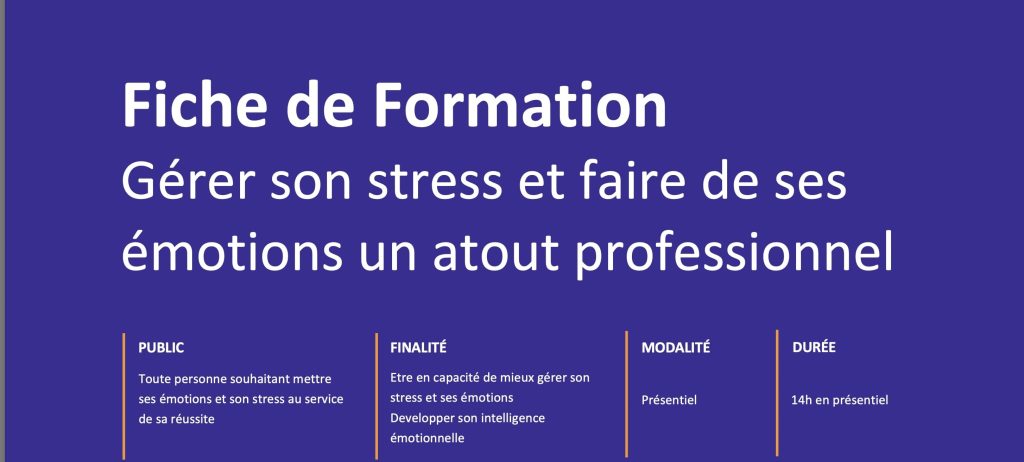 formation gestion du stress Actinuum