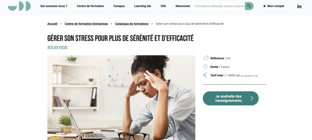 formation gestion du stress UDD