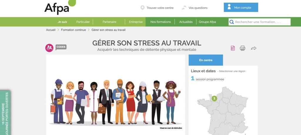 formation en gestion du stress de l'AFPA