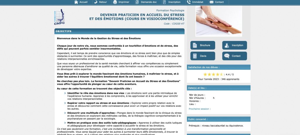 formation en gestion du stress de CNPG