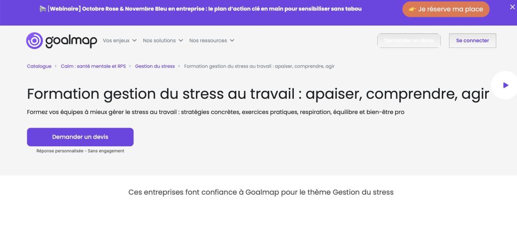 formation gestion stress goalmap