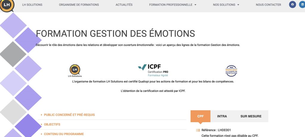 formation gestion du stress lh solutions