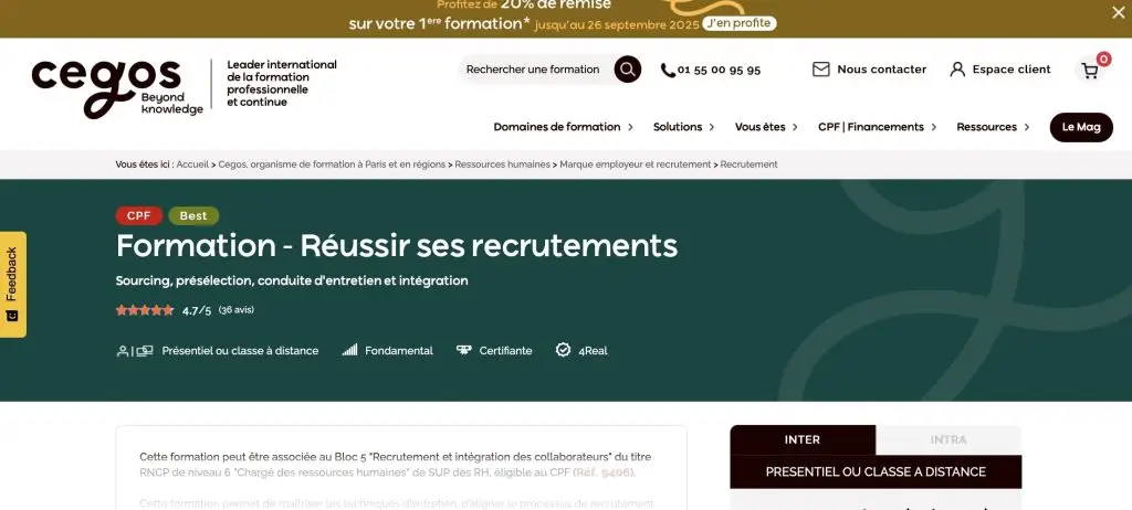 formation recrutement de cegos