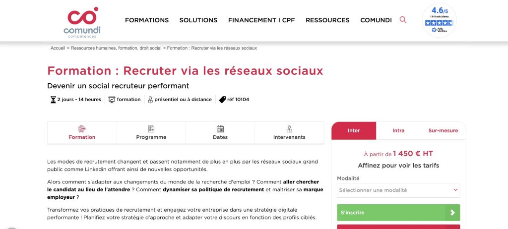 formation recrutement comundi réseaux sociaux