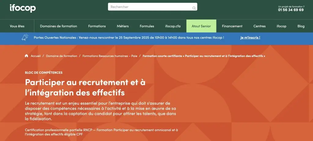 formation recrutement d'iFOCOP