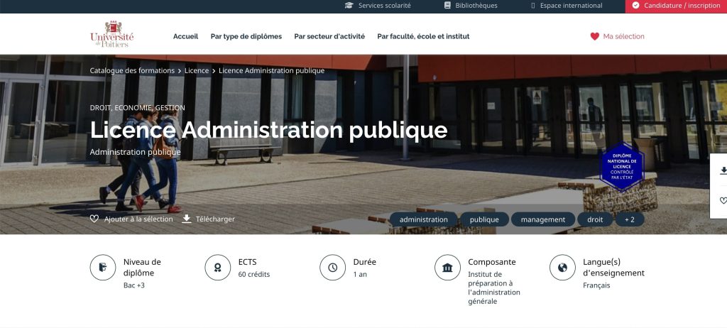 licence rh à distance Poitiers